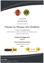 Locandina del concerto all'Auditorium Stefanini. Treviso, 20 maggio 2012